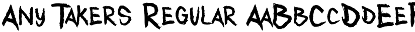 Any Takers Regular font