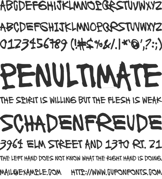 Ronttifontti font preview