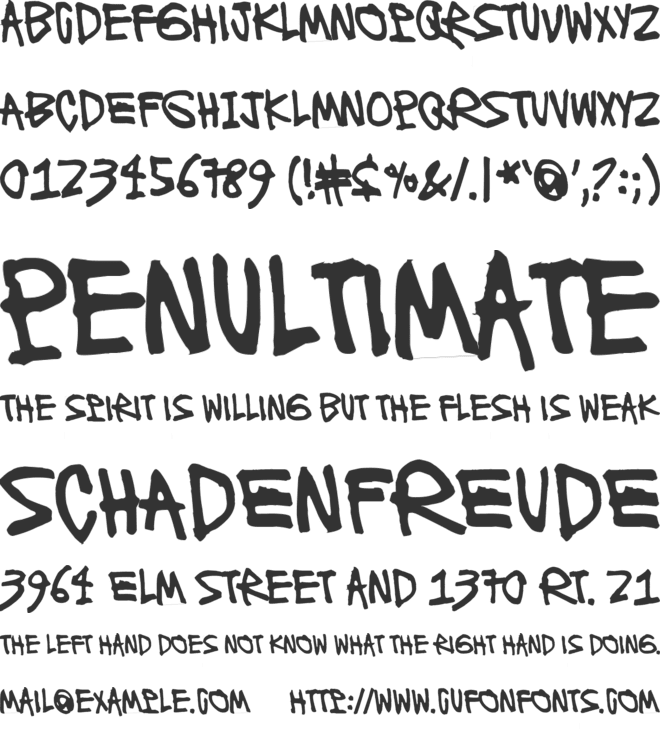 Ronttifontti font preview