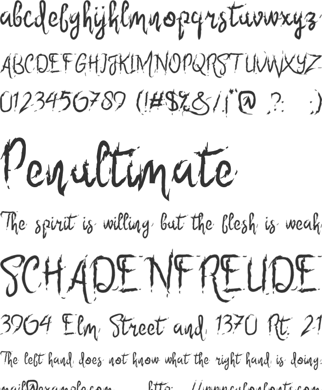 Six Only font preview