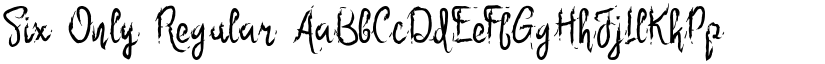 Six Only Regular font