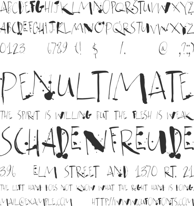 Atonement DEMO font preview