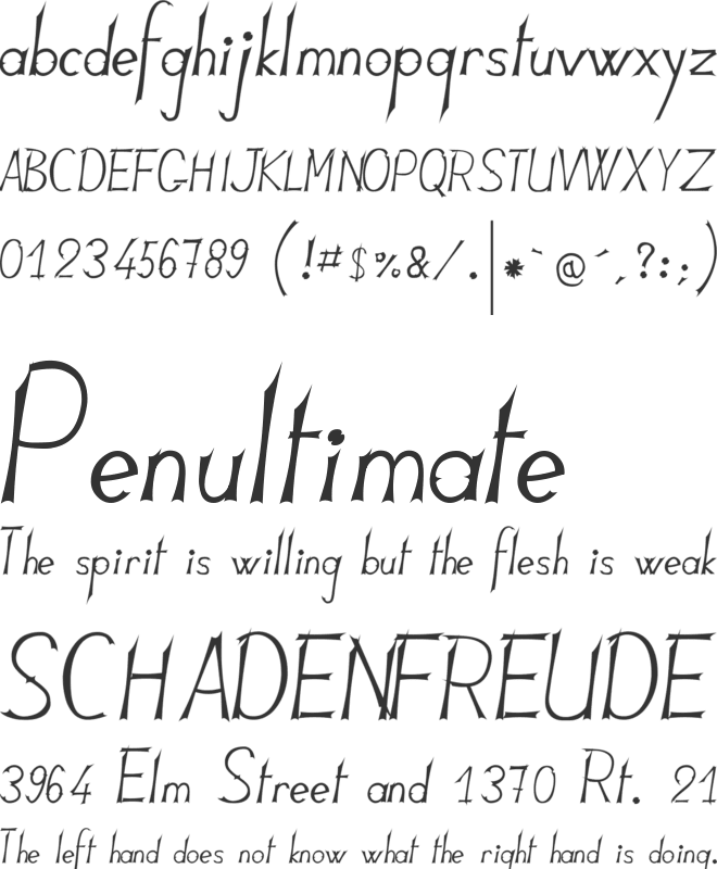 JB Lames font preview