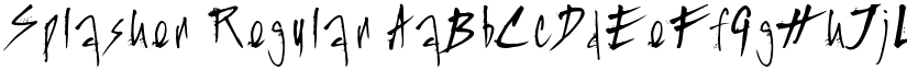 Splasher Regular font