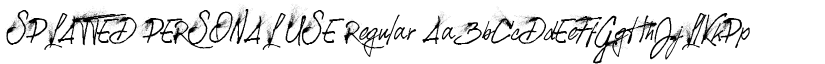 SPLATTED PERSONAL USE Regular font