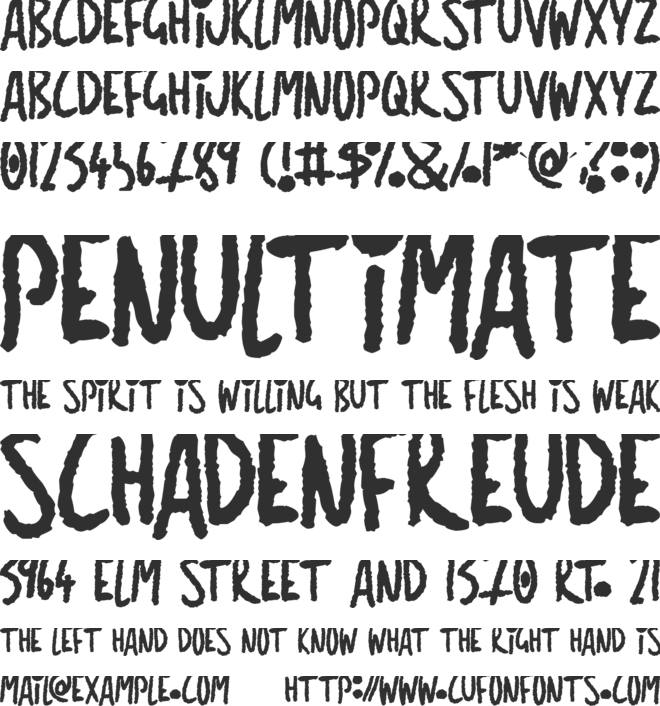 Shiny Darks font preview