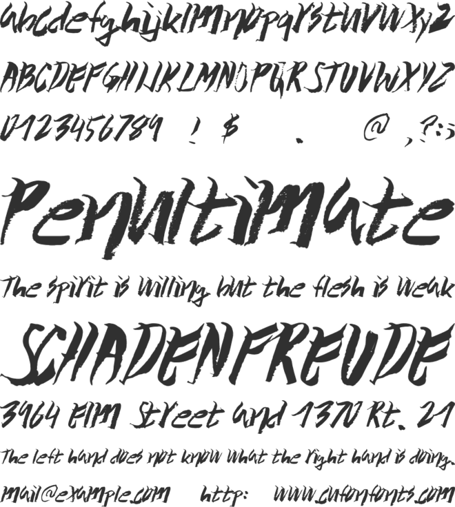 Wolvos font preview