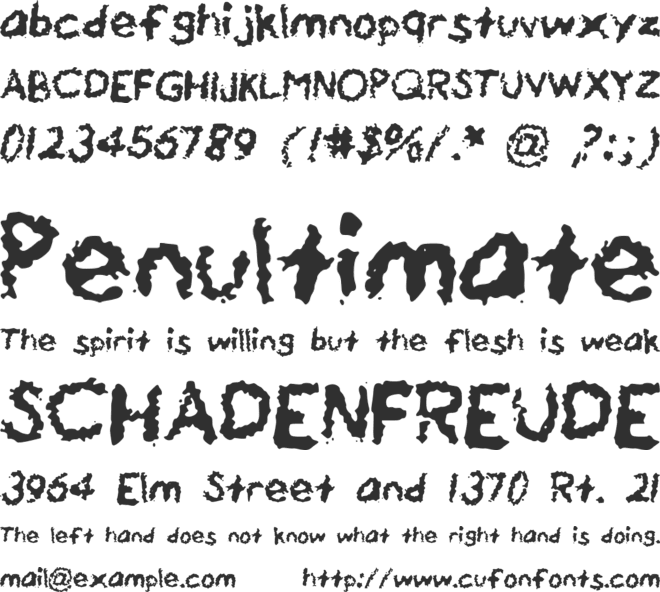 DrippyWatercolor font preview