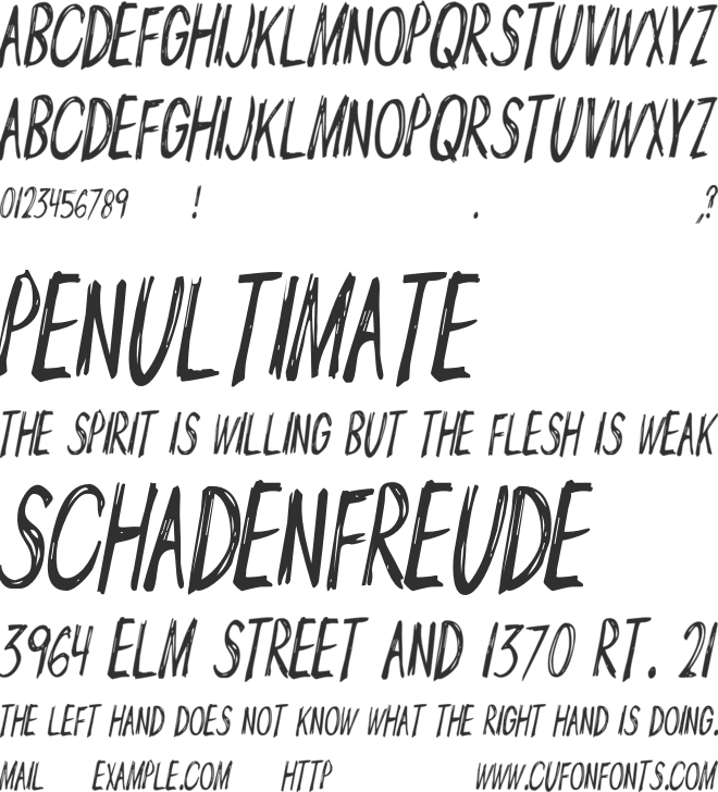 Angry Mob font preview