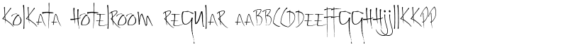 Kolkata Hotelroom Regular font