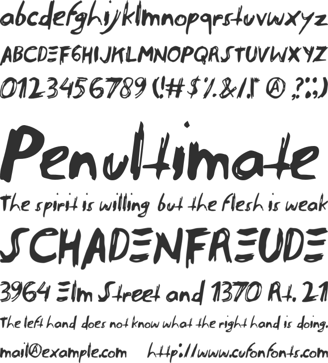endoell font preview