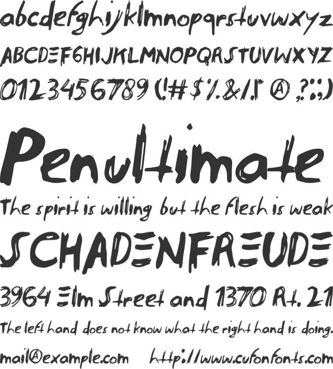 endoell font preview