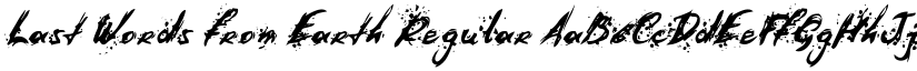 Last Words from Earth Regular font