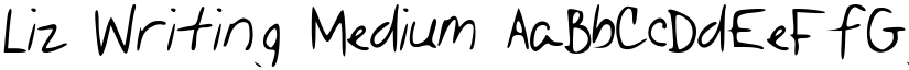 Liz_Writing Medium font