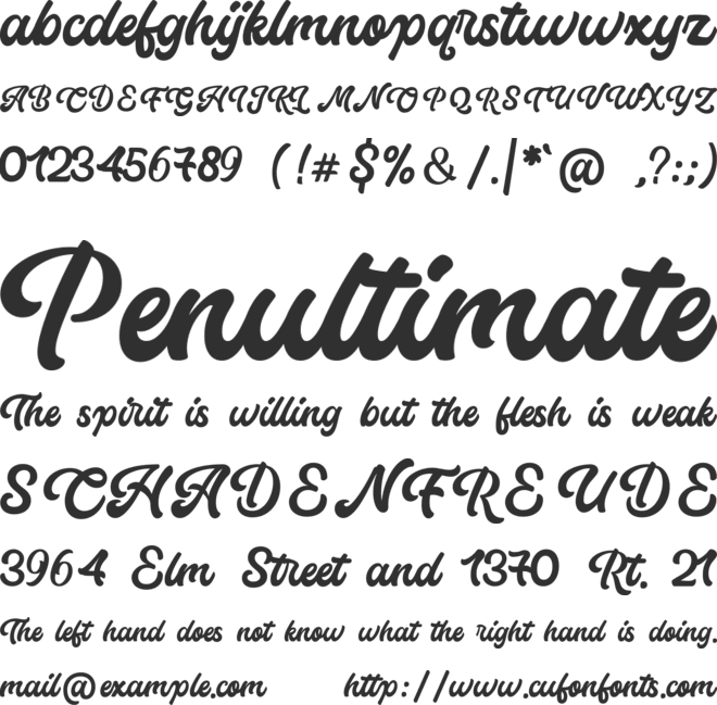 Nocarine Script Free font preview