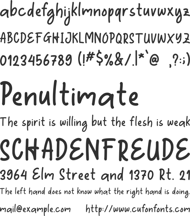 Really Free font preview