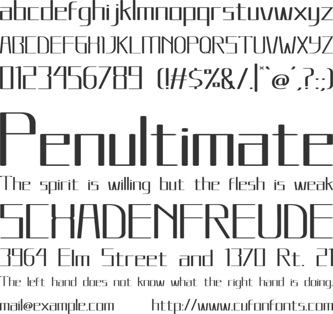 Mastofa font preview