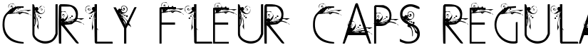 Curly Fleur Caps Regular font