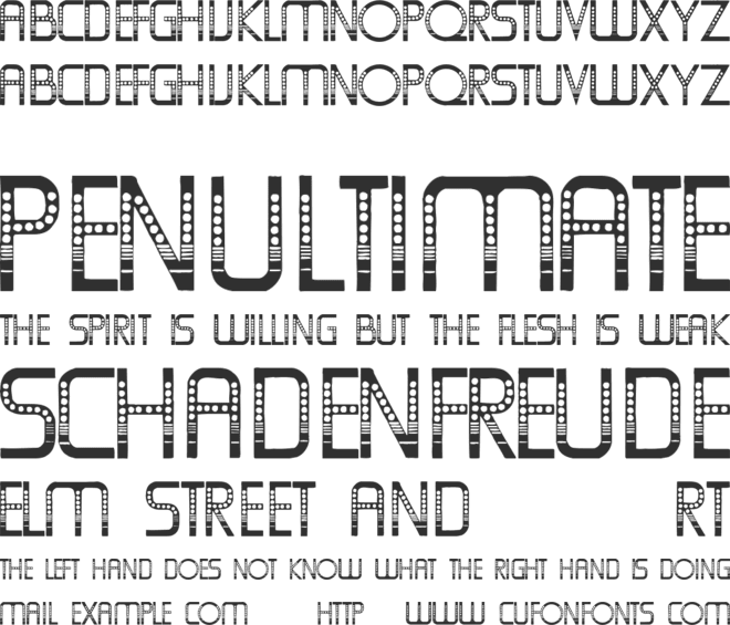 OldFolksShuffle font preview