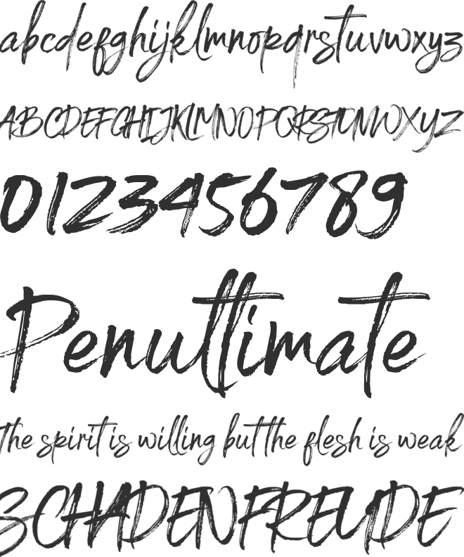 Spoiled font preview