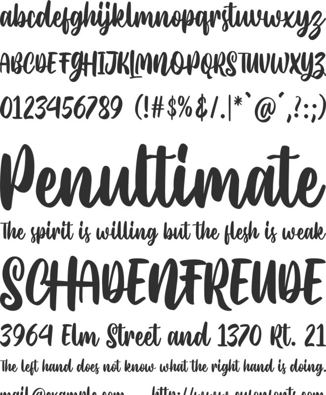 Lovatine font preview