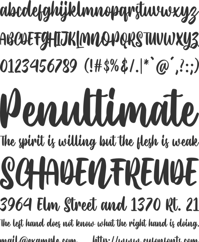 Lovatine font preview