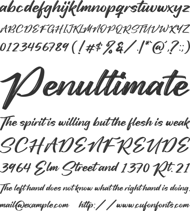 Hitoribok font preview