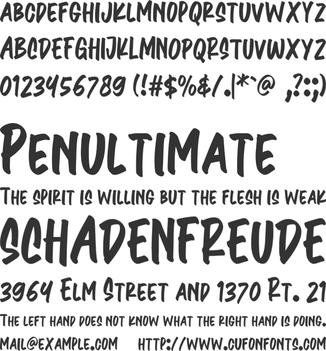 Komersie font preview