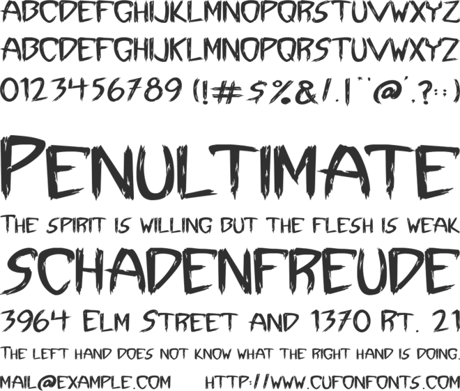 Terrible Dream font preview