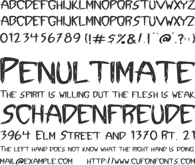 Terrible Dream font preview
