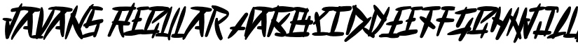 Javans Regular font