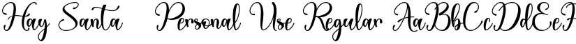 Hay Santa - Personal Use Regular font