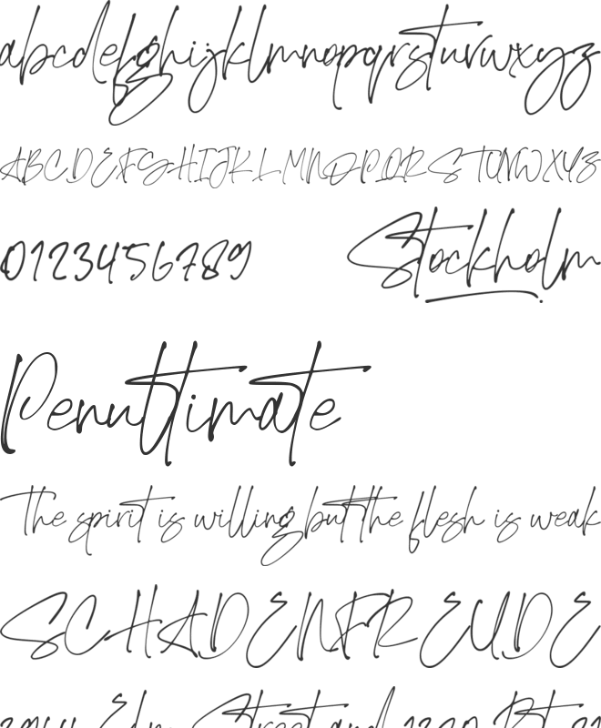 Stockholm font preview