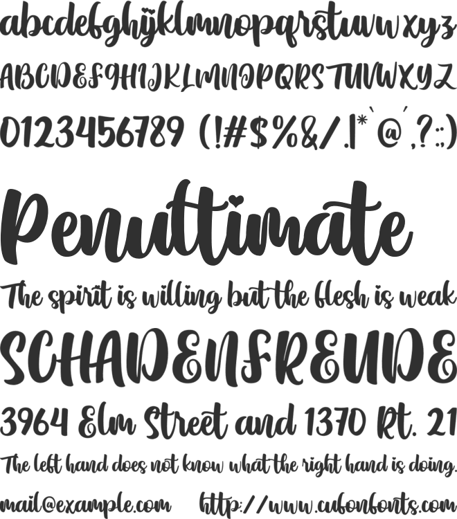Lovely Aisha font preview