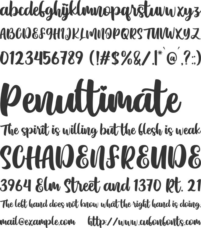 Lovely Aisha font preview