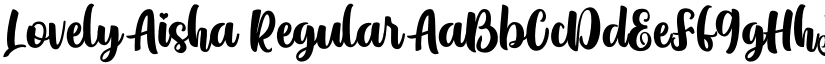 Lovely Aisha Regular font