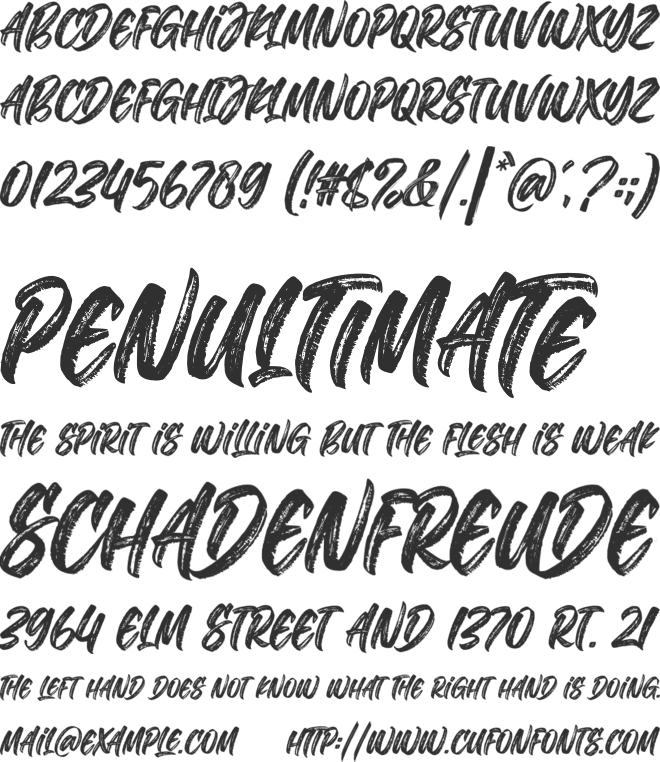 The Deliver font preview