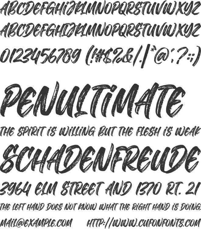 The Deliver font preview