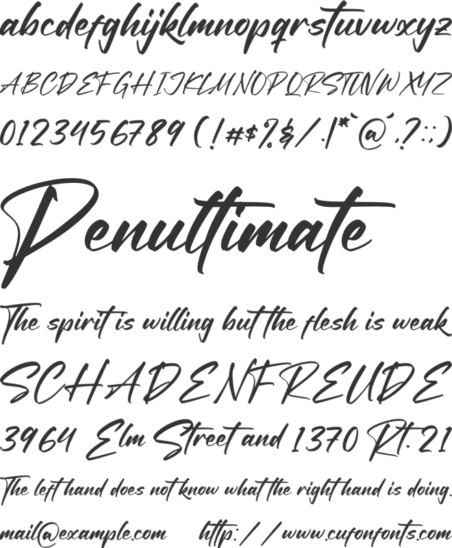 Blacklist font preview