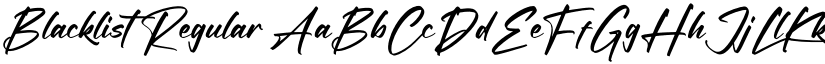 Blacklist Regular font