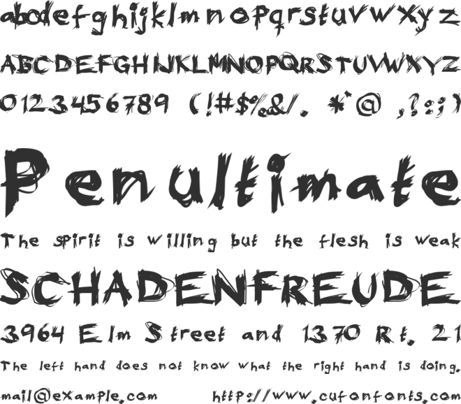 Eat your face font preview