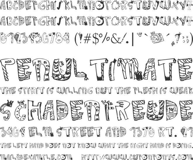 Crown Doodle font preview