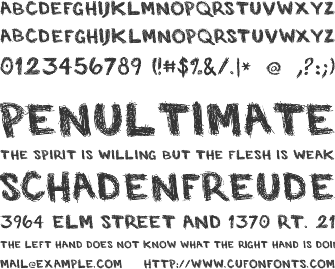 SP Caffeine font preview