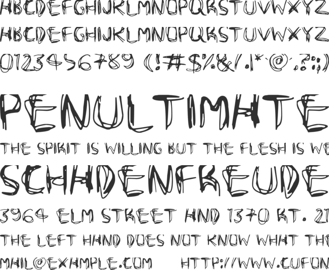 Scribble Wire font preview
