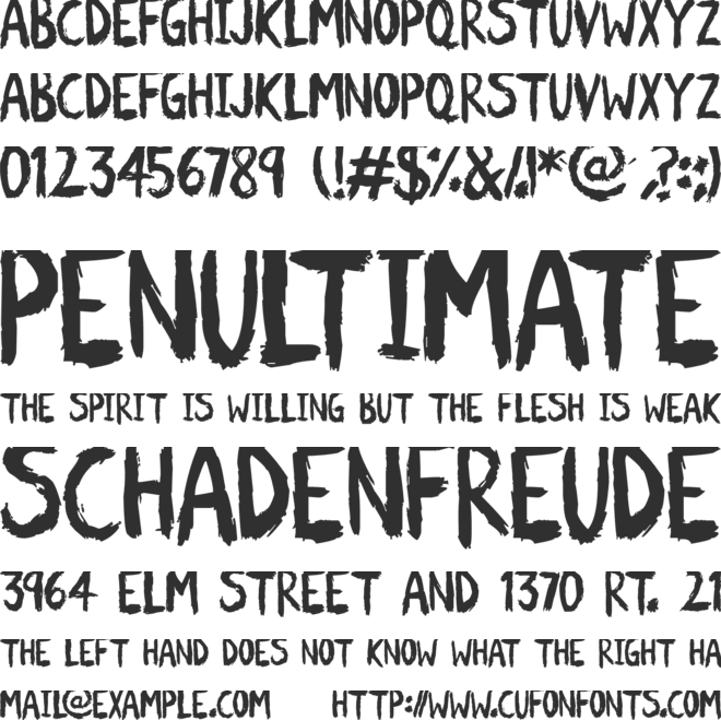 Scratchies font preview