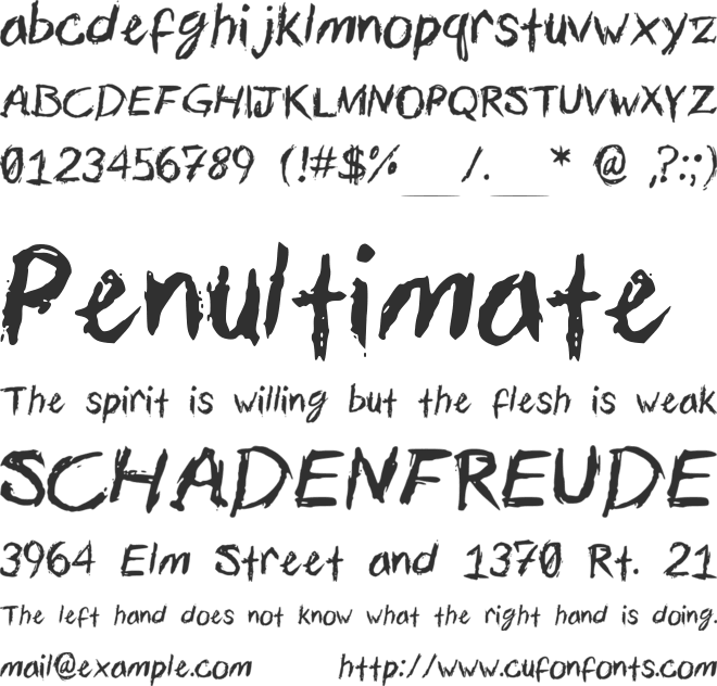 Calligstrophe font preview