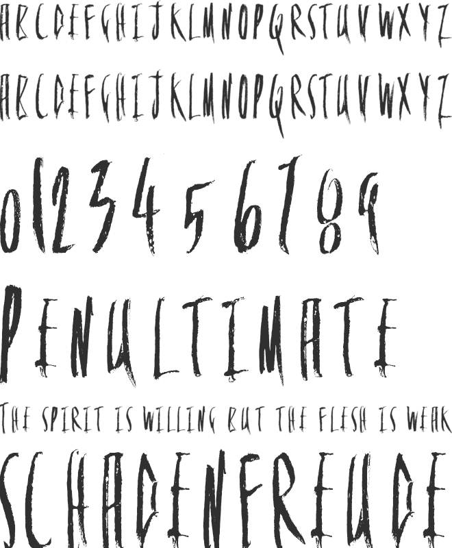 FloweryDeath font preview