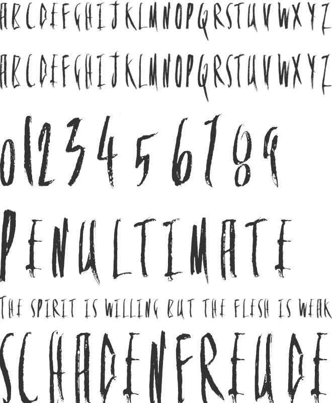 FloweryDeath font preview