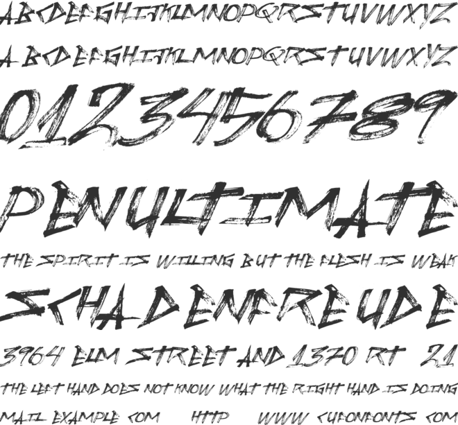 ModernReality font preview