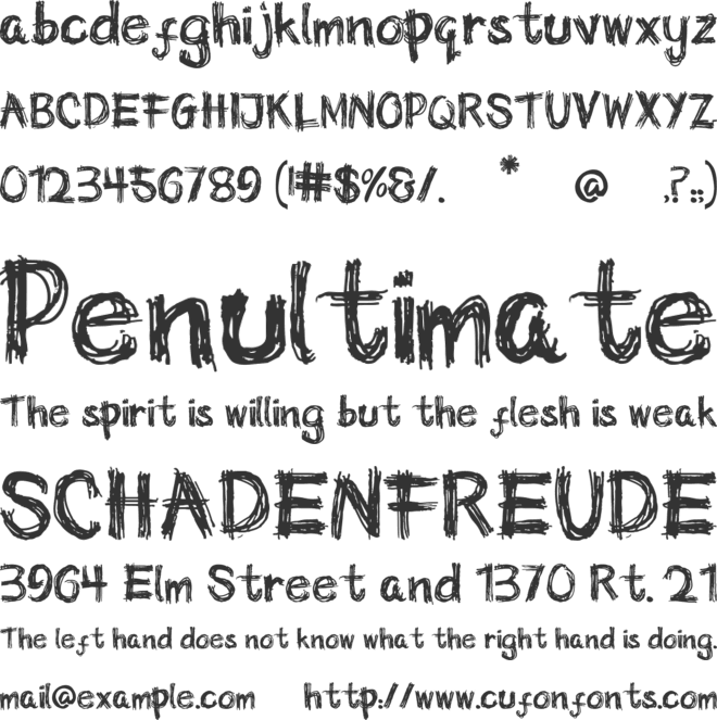 Niere font preview
